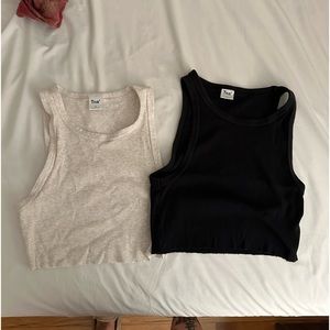 Two Aritzia Basic Crop Tops